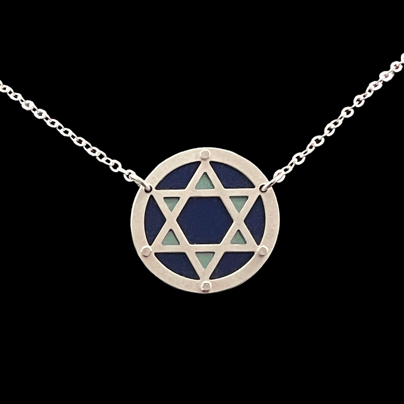 STAR OF DAVID JUDAICA NECKLACE - 1" LARGE