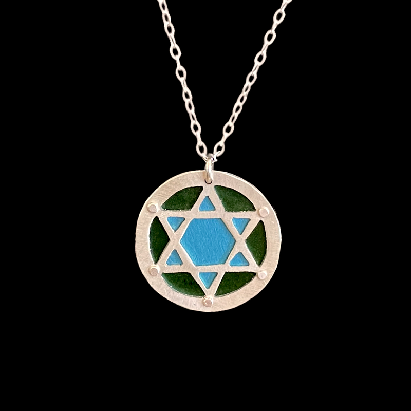 STAR OF DAVID JUDAICA NECKLACE - 1" LARGE