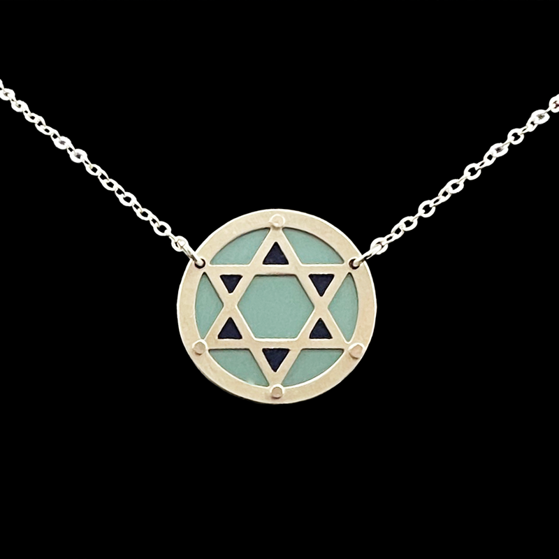 STAR OF DAVID JUDAICA NECKLACE - 1" LARGE