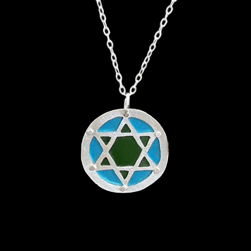 STAR OF DAVID JUDAICA NECKLACE - 1" LARGE