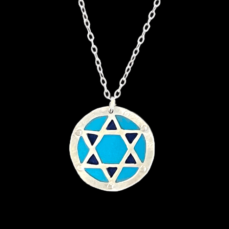 STAR OF DAVID JUDAICA NECKLACE - 1" LARGE