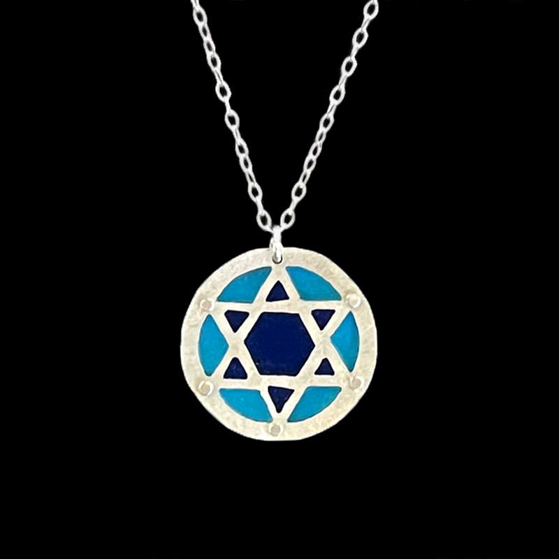 STAR OF DAVID JUDAICA NECKLACE - 1" LARGE