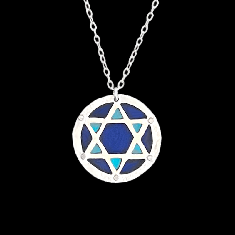 STAR OF DAVID JUDAICA NECKLACE - 1" LARGE