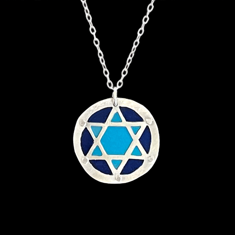 STAR OF DAVID JUDAICA NECKLACE - 1" LARGE