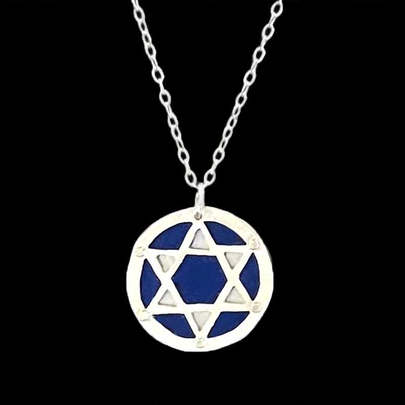 STAR OF DAVID JUDAICA NECKLACE - 1" LARGE