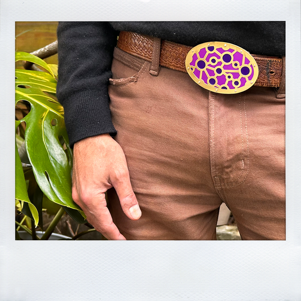 ATOMS TWO TONE BELT BUCKLE