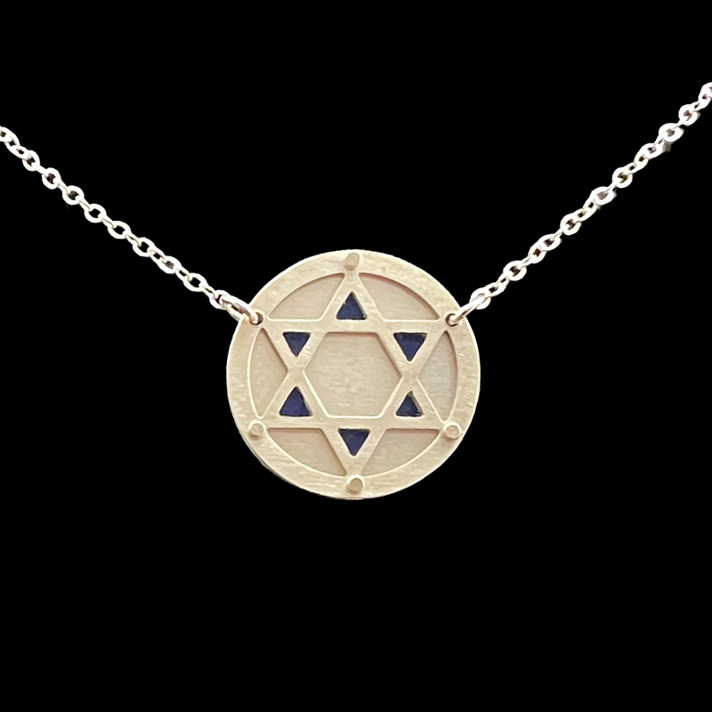 STAR OF DAVID JUDAICA NECKLACE - 1" LARGE