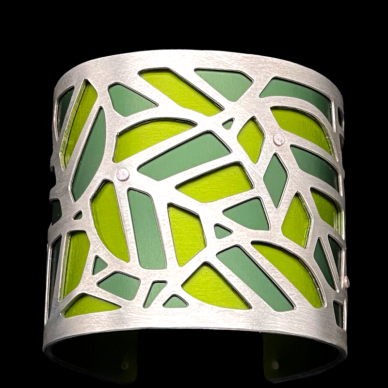 JUNGLE LEAVES CUFF TWO-TONE LARGE