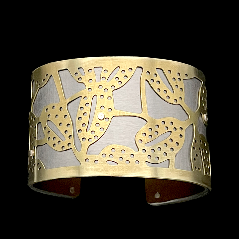 COFFEE BEAN CUFF MEDIUM - BRASS