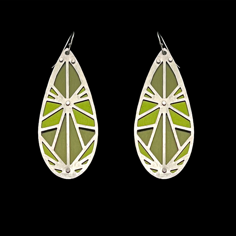 DECO ORIGAMI EARRINGS 2-TONE