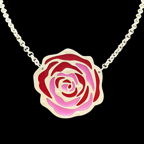 CORSAGE NECKLACE - ROSE