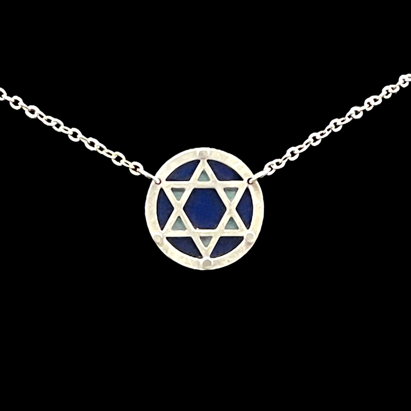 STAR OF DAVID JUDAICA NECKLACE - SMALL 3/4"