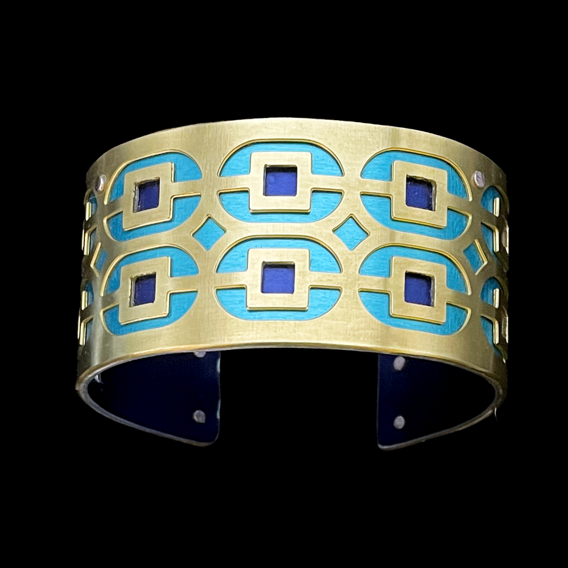 DOUBLE LINK TWO-TONE CUFF SMALL BRASS