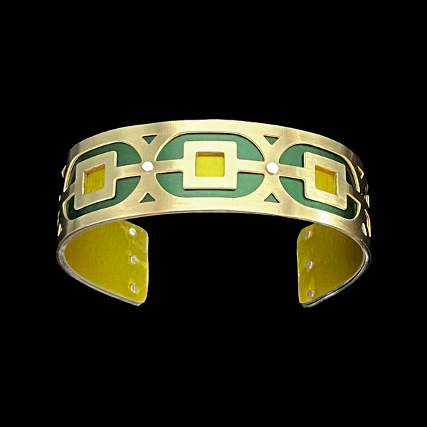 SINGLE LINK CUFF TWO-TONE EXTRA SMALL BRASS