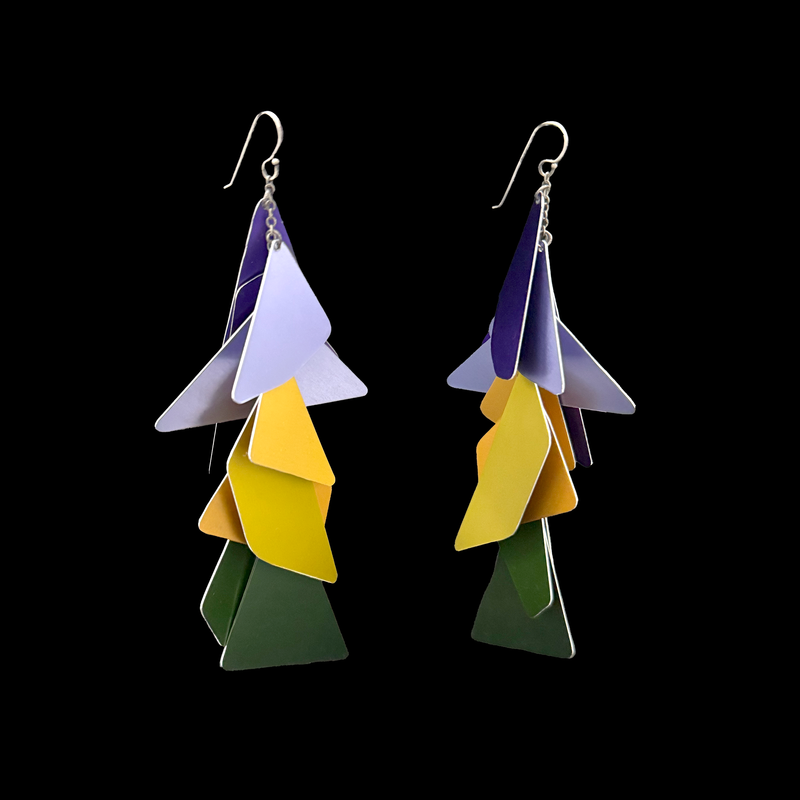 GEO JINGLES EARRINGS - MARDI GRAS Long