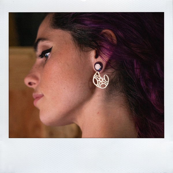 SIDE EARRINGS - HOLLYWOOD REGENCY